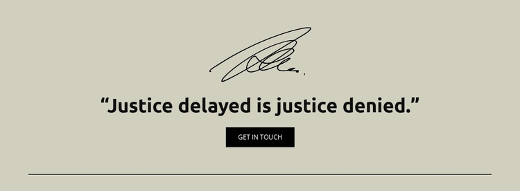 Justice delayed is justice denied Landing Page