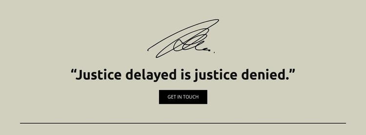 Justice delayed is justice denied Wix Template Alternative