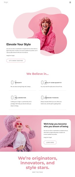 Elevate your style - WordPress Theme by Nicepage