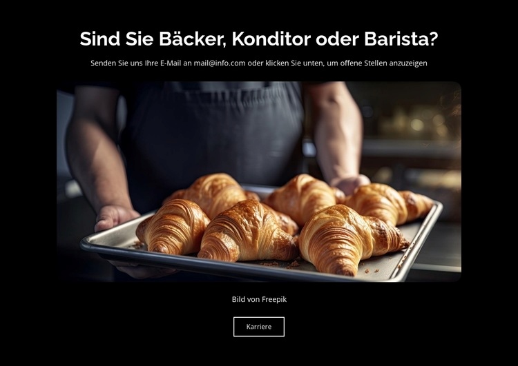 Bäckerei und Konditorei Website Builder-Vorlagen