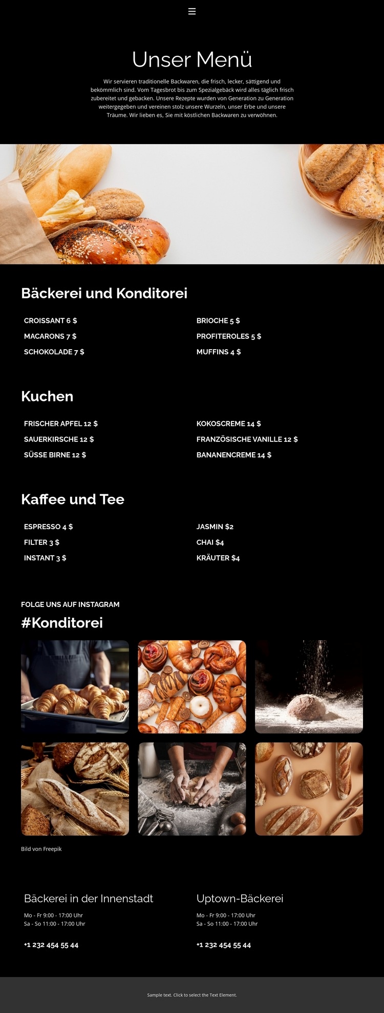 Wahres Glück ist das Teilen von Köstlichkeiten Website design