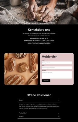 Frisch Gebacken - Modernes Website-Modell