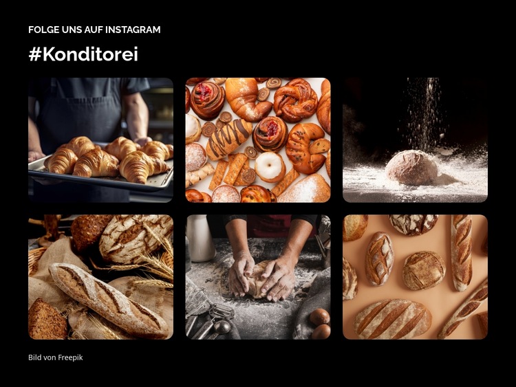 Bäckerei in der Innenstadt Website-Vorlage