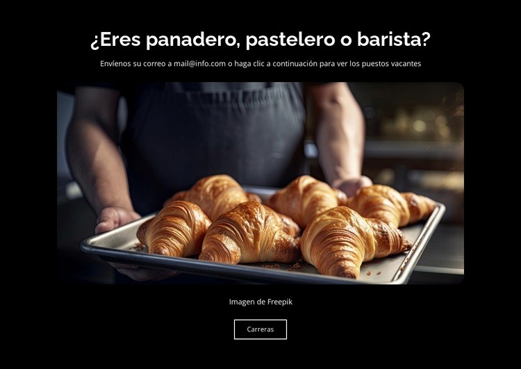 Panadería y Pastelería Maqueta de sitio web