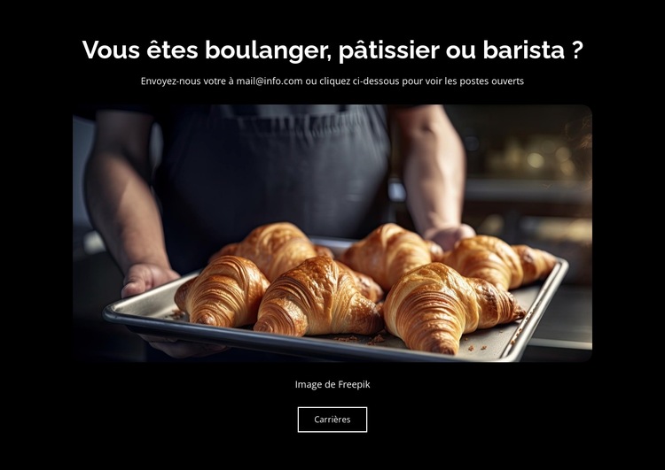Boulangerie & Pâtisseries Modèle de site Web