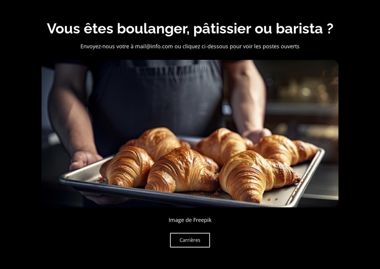 Boulangerie & Pâtisseries Thème WordPress