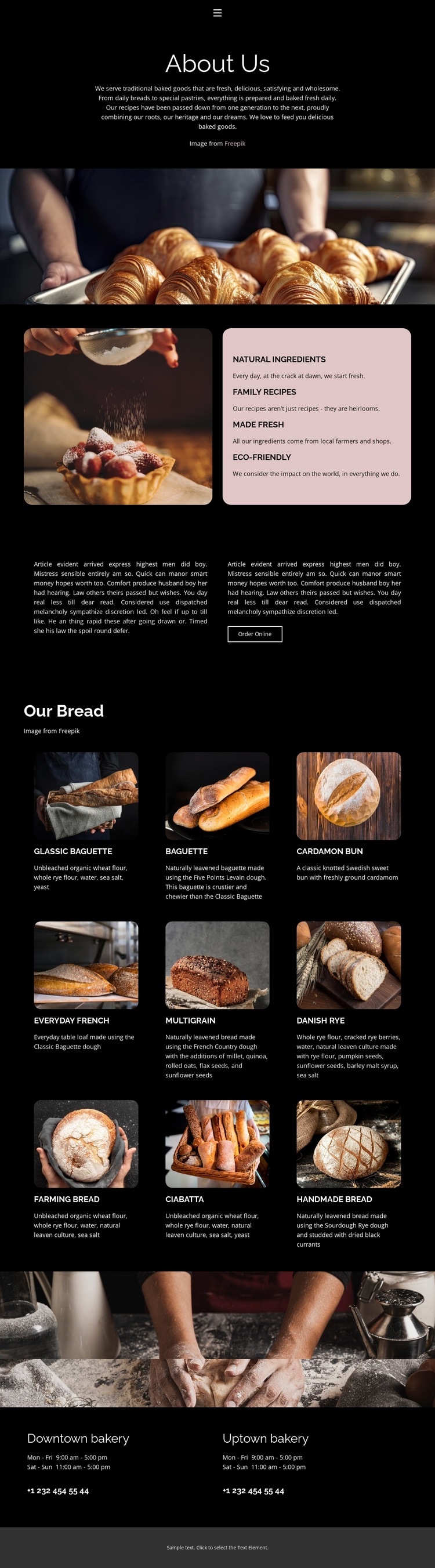 We use native flour HTML5 Template