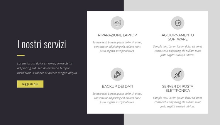 Imprenditorialità innovativa Costruttore di siti web HTML