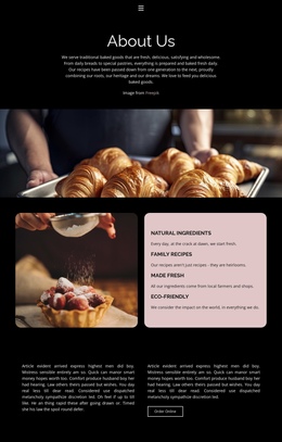 We Use Native Flour - Best One Page Template