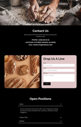Freshly Baked - Multi-Purpose One Page Template