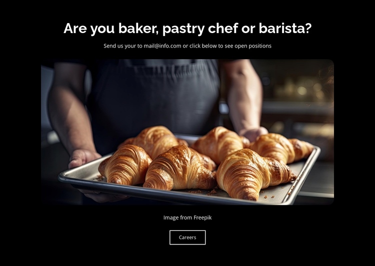 Bakery & Pastries One Page Template