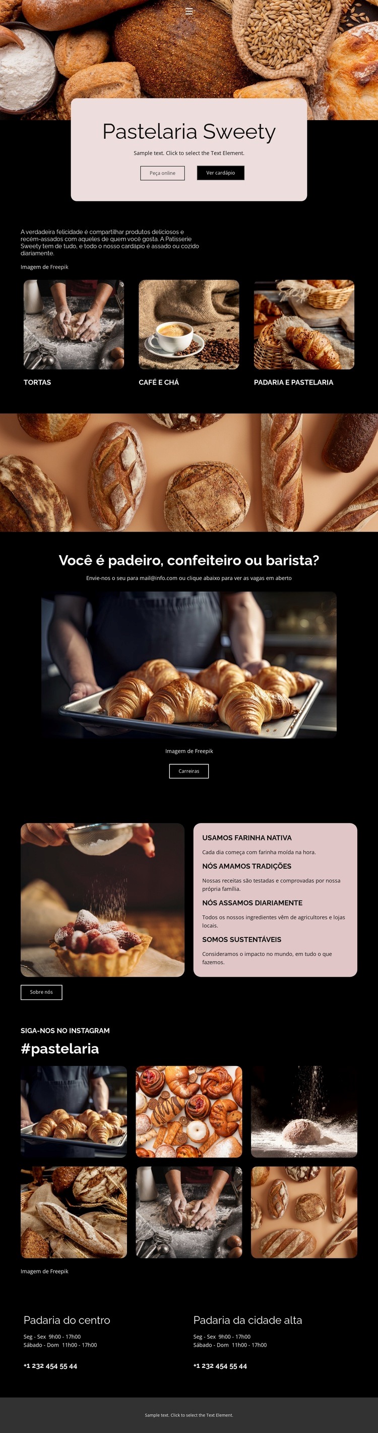 Nós amamos tradições Design do site