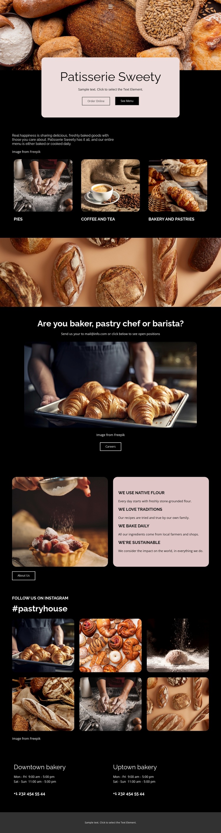 We love traditions Website Builder Templates