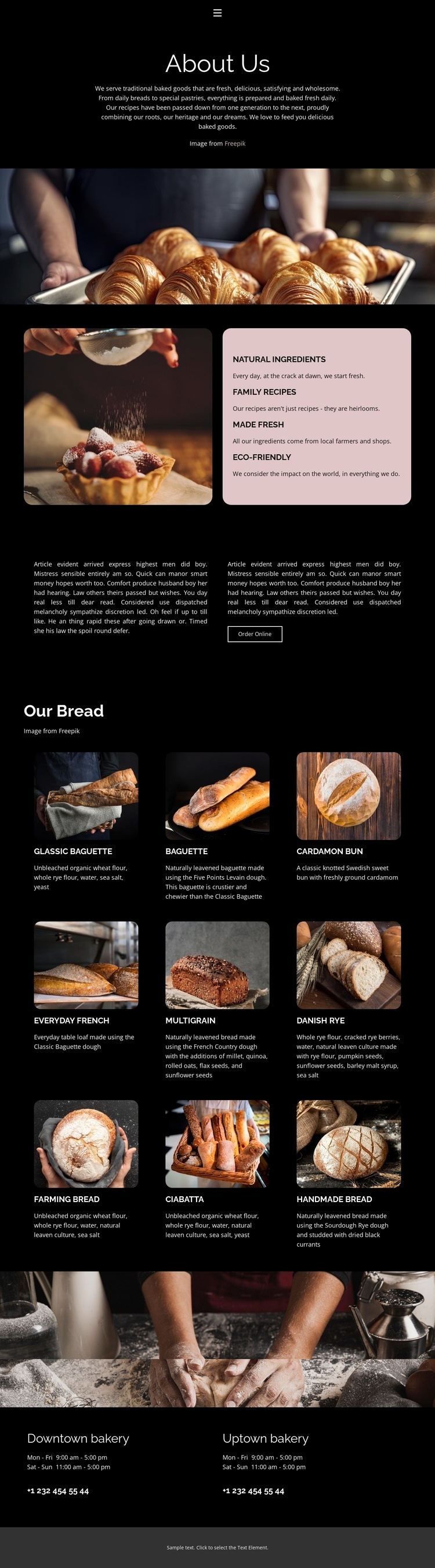 We use native flour Wix Template Alternative