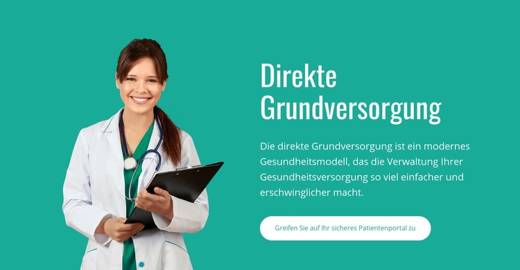 Direkte Grundversorgung Eine Seitenvorlage