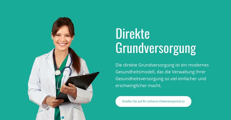 Direkte Grundversorgung Landing Page