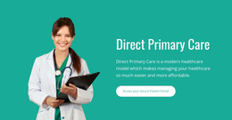 Direct Primary Care - Custom HTML5 Template