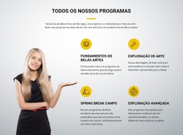 Página De Destino Incrível Para Desenho E Cerâmica