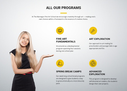 Awesome Landing Page For Drawing And Ceramics