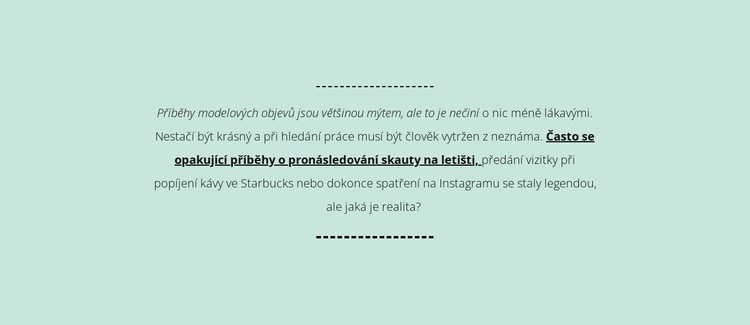 Text na pozadí máty Šablona CSS