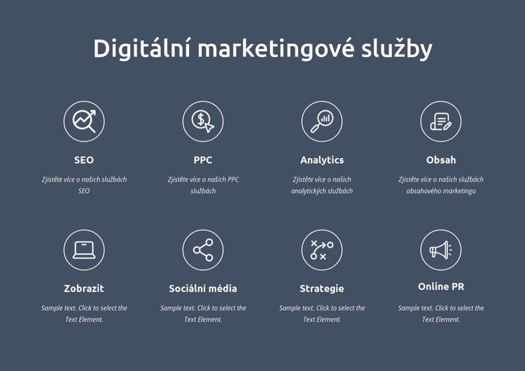 Jsme digitální marketingové služby Šablona