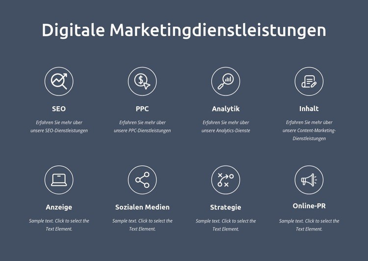 Wir sind digitale Marketingdienstleister HTML Website Builder