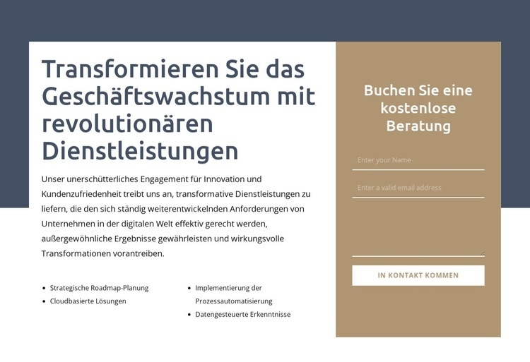 Transformieren Sie das Geschäftswachstum Website Builder-Vorlagen