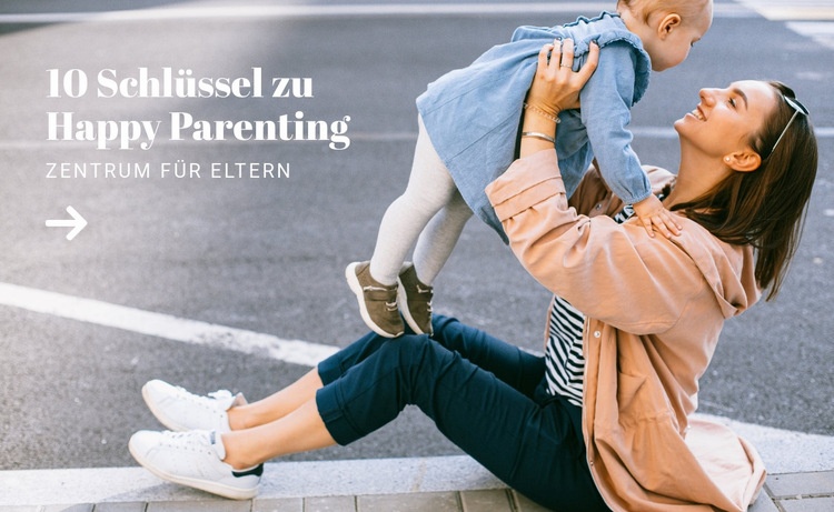 Glückliche und einfache Elternschaft Landing Page