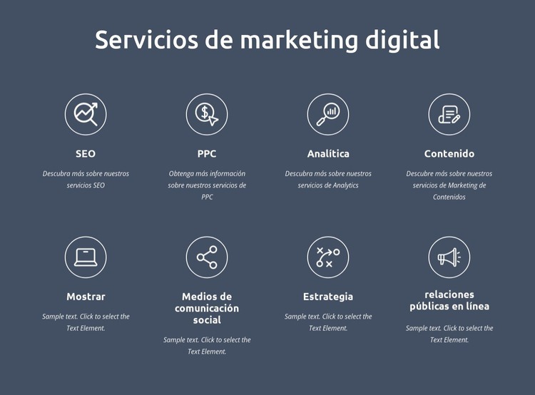 Somos servicios de marketing digital Creador de sitios web HTML