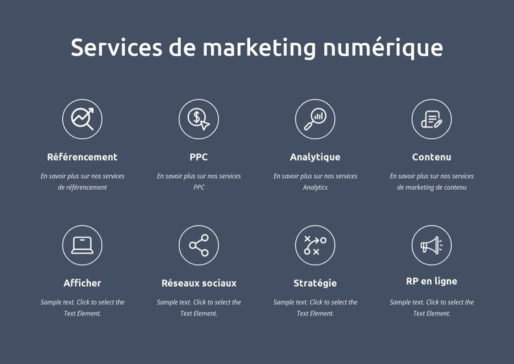 Nous sommes des services de marketing numérique Conception de site Web