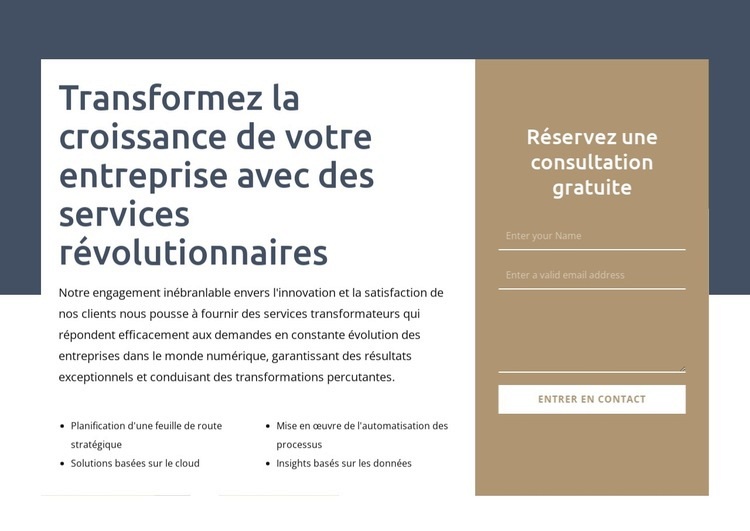 Transformer la croissance de l'entreprise Conception de site Web