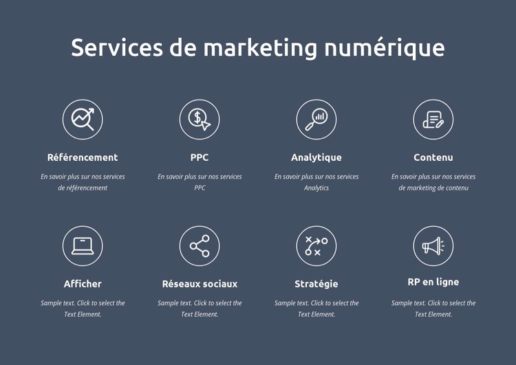 Nous sommes des services de marketing numérique Créateur de site Web HTML