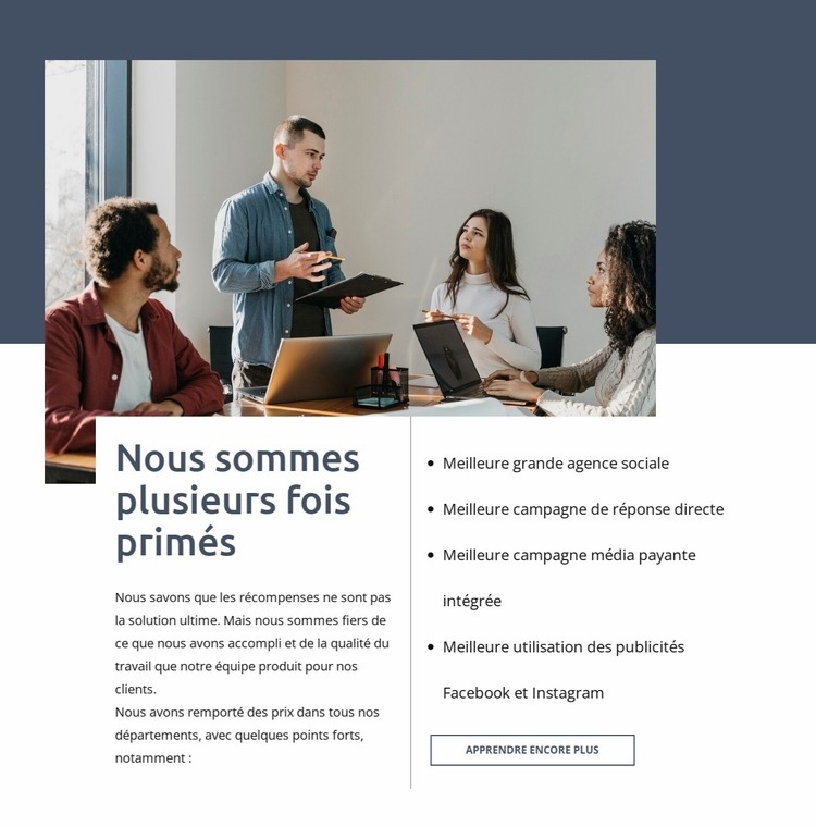 Nous fournissons des sites Web axés sur l'utilisateur Créateur de site Web HTML