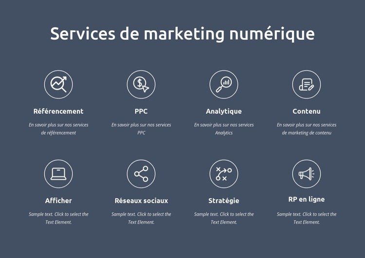 Nous sommes des services de marketing numérique Maquette de site Web