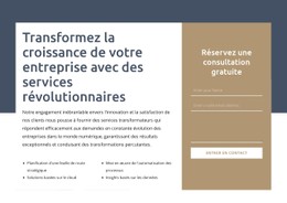 Page HTML Pour Transformer La Croissance De L'Entreprise