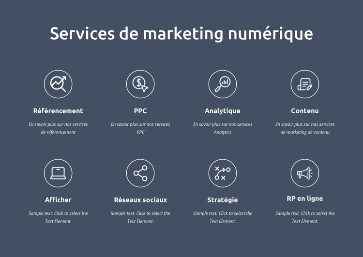 Nous sommes des services de marketing numérique Modèle HTML