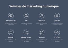 Nous Sommes Des Services De Marketing Numérique : Modèle De Site Web Simple