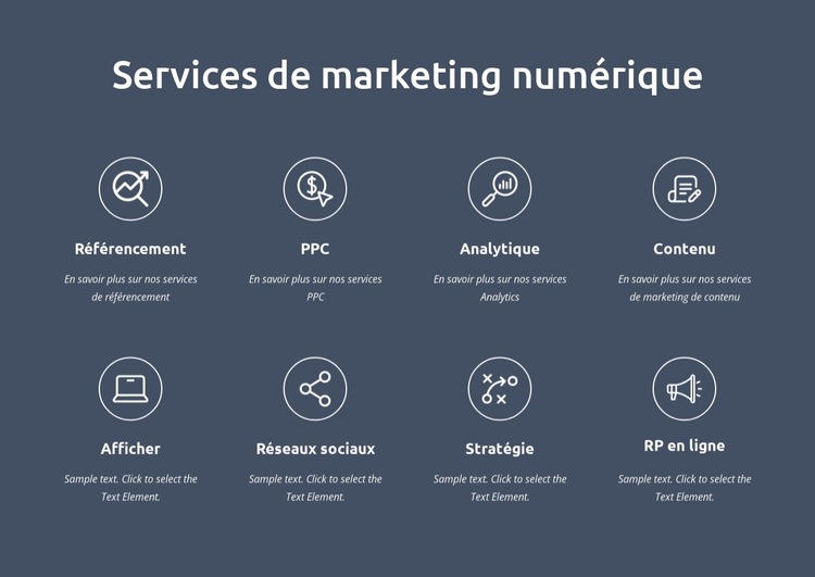 Nous sommes des services de marketing numérique Modèle de site Web