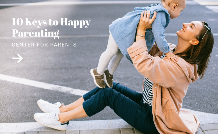 Happy and easy parenting Homepage Design