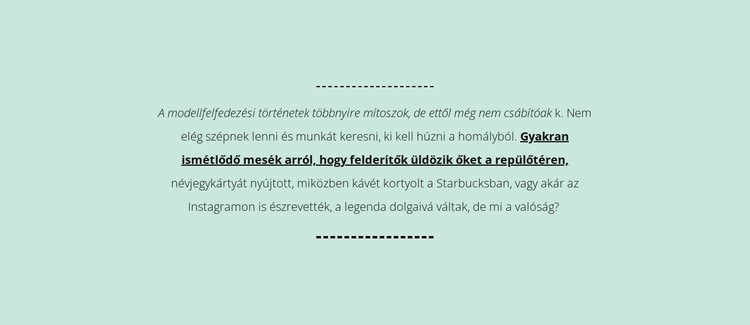 Szöveg menta háttérrel WordPress Téma