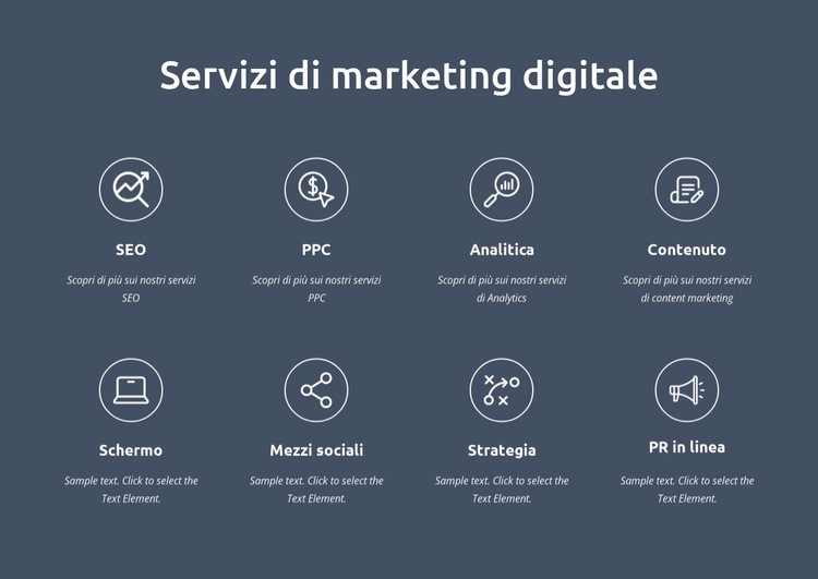 Siamo servizi di marketing digitale Mockup del sito web