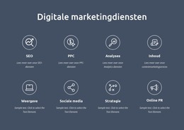 Wij Zijn Digitale Marketingdiensten - HTML-Paginasjabloon