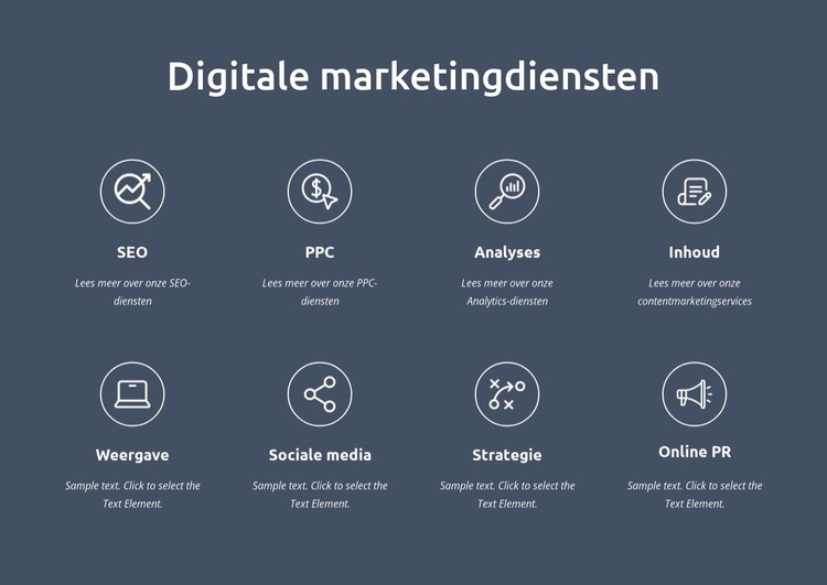 Wij zijn digitale marketingdiensten HTML5-sjabloon