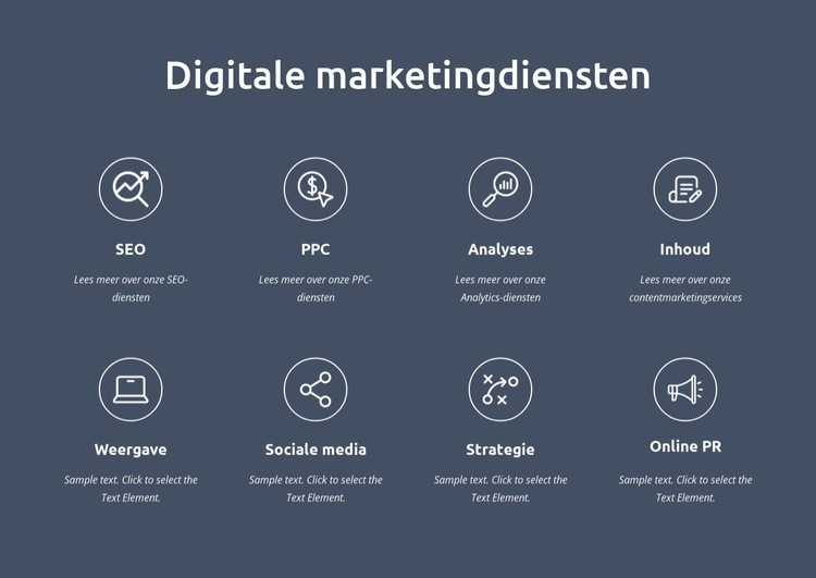 Wij zijn digitale marketingdiensten Website Builder-sjablonen