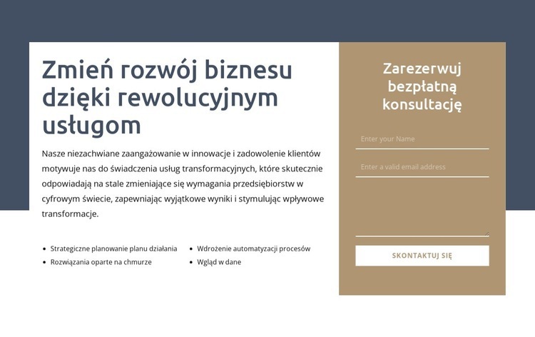 Przekształć rozwój biznesu Szablony do tworzenia witryn internetowych