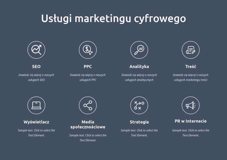 Jesteśmy usługami marketingu cyfrowego Kreator witryn internetowych HTML