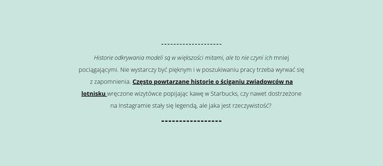 Tekst na tle mięty Motyw WordPress