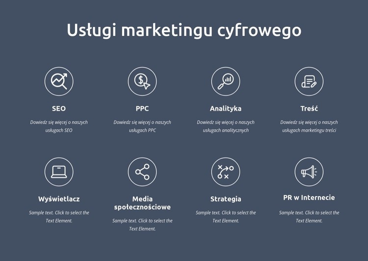 Jesteśmy usługami marketingu cyfrowego Projekt strony internetowej