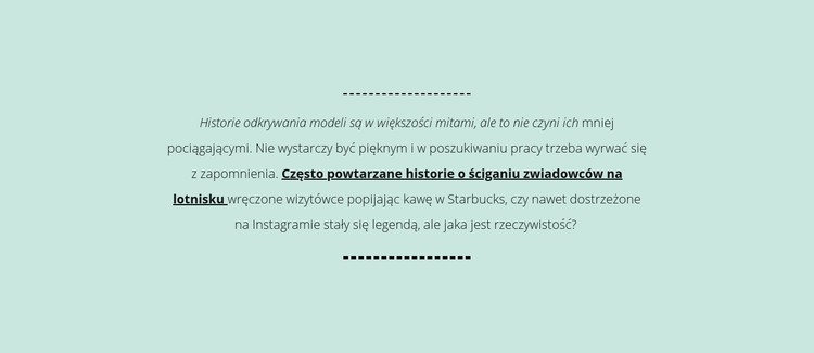 Tekst na tle mięty Szablon CSS