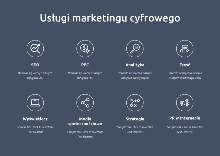 Jesteśmy usługami marketingu cyfrowego Szablon HTML